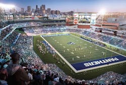 Rendering of Georgia State University’s football stadium renovation Rendering of Georgia State University’s football stadium renovation