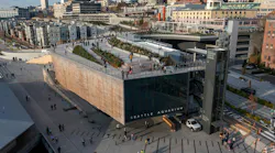 An aerial view of the Seattle Aquarium in Washington State, which recently opened a 19-exhibiit Ocean Pavilion.
