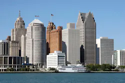 View of Detroit skyline from Windsor, Ontario