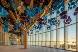 Elementary school art piece interior Elementary school art piece interior