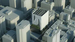 727 Grand Avenue, Los Angeles, Calif., will feature a 'playful, windowless,' façade that provides shading and cooling to reduce energy consumption