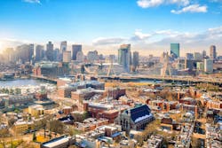 The skyline of Boston in Massachusetts, USA in winter The skyline of Boston in Massachusetts, USA in winter