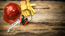 Personal Protective Equipment on old floor boards
