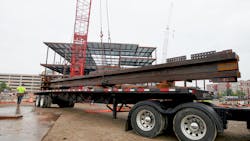 The world’s first W14x1000 steel column arrives on site at the Henry Ford Health: Destination Grand project in Detroit, Michigan The world’s first W14x1000 steel column arrives on site at the Henry Ford Health: Destination Grand project in Detroit, Michigan