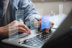 Professional Businessman Utilizing AI Technology for Data Analysis to Enhance Business Strategy and Drive Innovation in a Tech Driven Workspace Professional Businessman Utilizing AI Technology for Data Analysis to Enhance Business Strategy and Drive Innovation in a Tech Driven Workspace