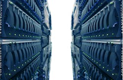 Computer Racks in Internet Data Center Computer Racks in Internet Data Center