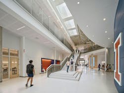 Steven S. Wymer Hall at the University of Illinois Urbana-Champaign, designed by LMN Architects and Booth Hansen. Photo: copyright Bruce Damonte, courtesy LMN Architects Steven S. Wymer Hall at the University of Illinois Urbana-Champaign, designed by LMN Architects and Booth Hansen. Photo: copyright Bruce Damonte, courtesy LMN Architects