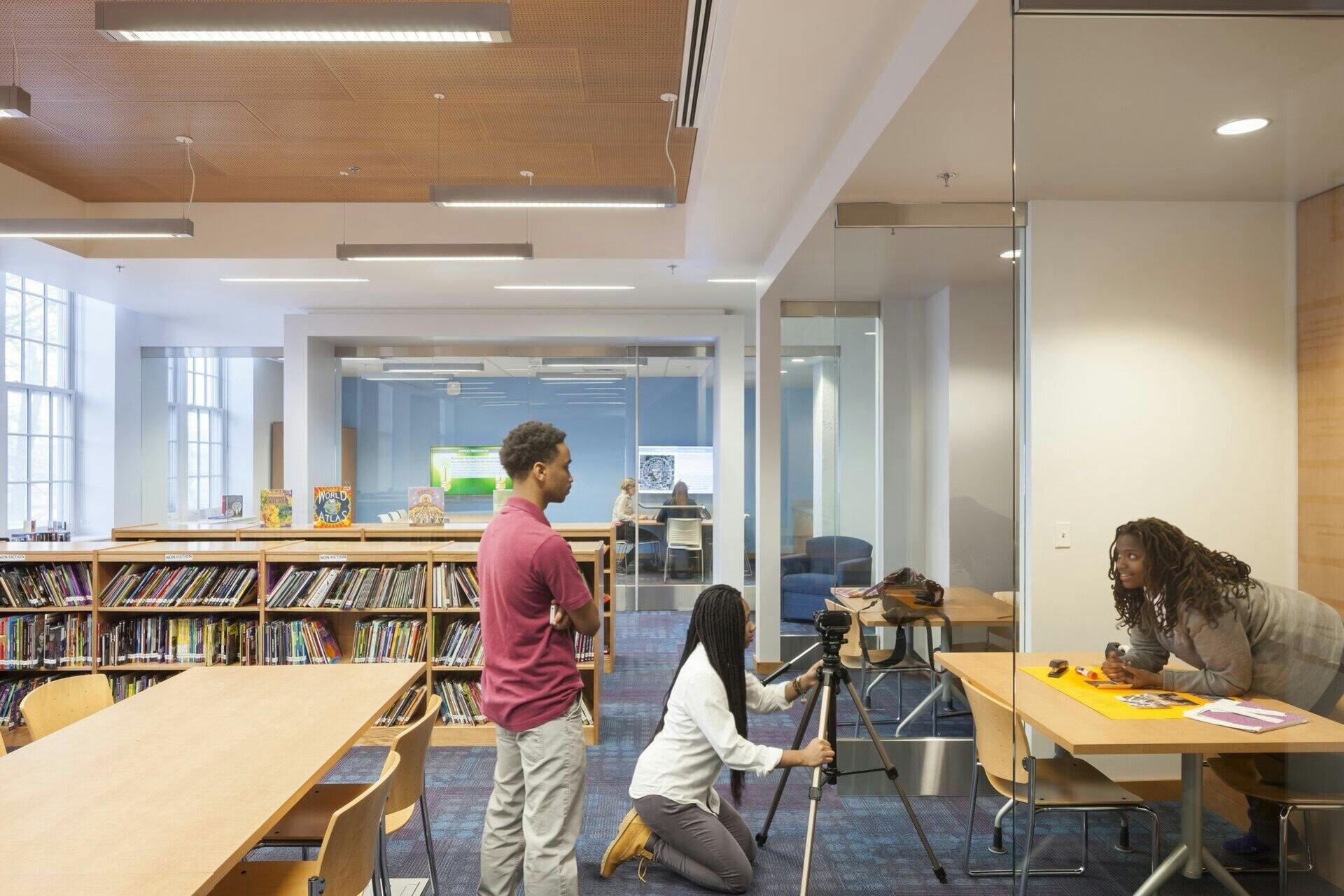 Our research shows that even interior-only renovations like that of McKinley Middle School can greatly increase circadian health potential. Photo courtesy Quinn Evans