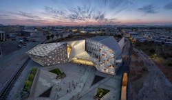 As part of IdeaXchange, here is Team 7’s AI-powered competition project for the North American headquarters of a fictional aerospace company. New corporate offices include a research and development laboratory and an advanced manufacturing floor for product development and testing. The three-story 170,000-sf facility will house 275 employees. Rendering courtesy Stantec As part of IdeaXchange, here is Team 7’s AI-powered competition project for the North American headquarters of a fictional aerospace company. New corporate offices include a research and development laboratory and an advanced manufacturing floor for product development and testing. The three-story 170,000-sf facility will house 275 employees. Rendering courtesy Stantec