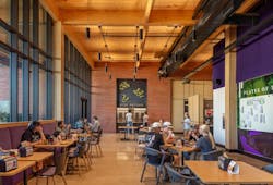 Stephen F. Austin State University Pineywoods Dining Hall. Photo © Joe Aker Stephen F. Austin State University Pineywoods Dining Hall. Photo © Joe Aker