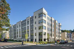 La Mora Senior Apartments were built using modular construction to deliver on our client’s goals: sustainability, community, and budget. Photo © Andrew Rugge, courtesy Perkins Eastman La Mora Senior Apartments were built using modular construction to deliver on our client’s goals: sustainability, community, and budget. Photo © Andrew Rugge, courtesy Perkins Eastman