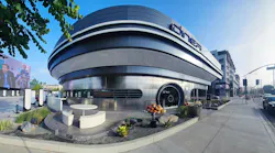 Tesla© Diner with 250+ seats for dining and 80 Supercharger Stalls in Hollywood, CA.