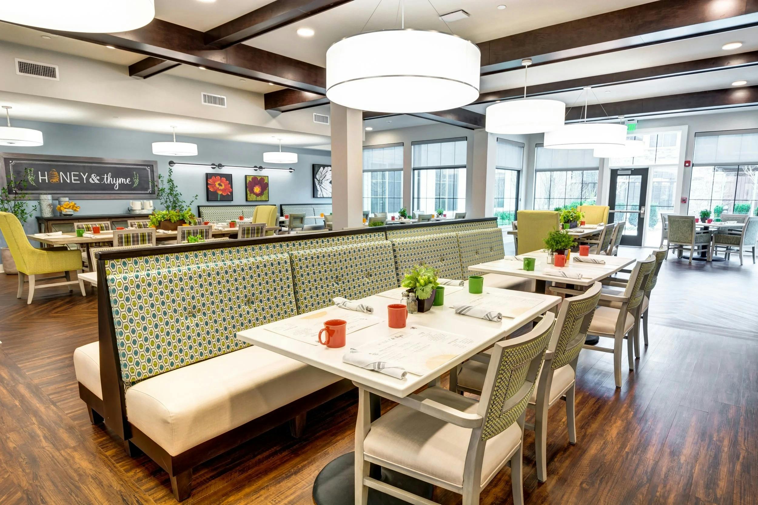 Senior living dining design