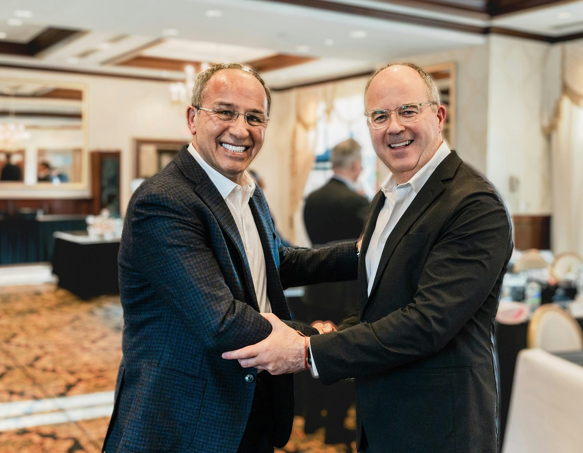 Michael Farrahi, Founder and President, Constructive Engineering Design (CED), at left, with Stephen DeSimone, Chairman and CEO, DeSimone Consulting Engineers. Photo courtesy DeSimone.