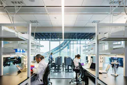 The design of the Mayo Clinic Anna-Maria and Stephen Kellen building intentionally consolidates researchers, cores, departments, clinicians, and analysts to expedite translational research and employs a risk-based zoning approach. Photo © Dan Schwalm, courtesy HDR The design of the Mayo Clinic Anna-Maria and Stephen Kellen building intentionally consolidates researchers, cores, departments, clinicians, and analysts to expedite translational research and employs a risk-based zoning approach. Photo © Dan Schwalm, courtesy HDR