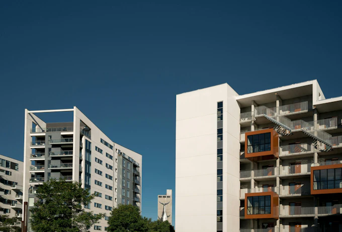 Student housing in Odense, Denmark. Student housing at Stenfiskerkajen in Odense, Denmark.