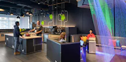 The DIY Café designed for Google expresses a culture of inclusion, creativity, and discovery. Photo © Andrew Rugge, courtesy Perkins Eastman The DIY Café designed for Google expresses a culture of inclusion, creativity, and discovery. Photo © Andrew Rugge, courtesy Perkins Eastman