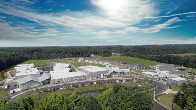 The Bancroft campus in Mount Laurel, N.J., is an 80-acre, purpose-built environment designed by KSS Architects for individuals with autism, intellectual disabilities, and neurological challenges. Photo &copy; James Ewing Photography