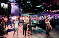 Rendering depicts one of the club spaces in The Farmer Music Center, currently under construction and scheduled to open fall 2027. Courtesy GBBN
