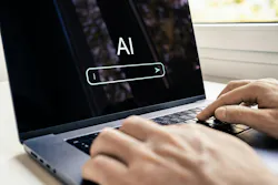 Generate content with AI prompt. Text or image generator in laptop. Artificial intelligence search engine. Website SEO technology tool. Man using computer in digital data business Generate content with AI prompt. Text or image generator in laptop. Artificial intelligence search engine. Website SEO technology tool. Man using computer in digital data business