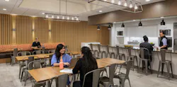 The David H. Koch Center for Cancer Care at Memorial Sloan Kettering Cancer Center in New York includes staff-only dining, lounges, and a conference center. Photo © Andrew Rugge, courtesy Perkins Eastman The David H. Koch Center for Cancer Care at Memorial Sloan Kettering Cancer Center in New York includes staff-only dining, lounges, and a conference center. Photo © Andrew Rugge, courtesy Perkins Eastman