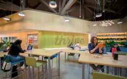 The Valera NEST (a Nurturing Environment for Students to Thrive) at California State University-Northridge centralizes access to food, housing, clothing, and wellness services. Photo courtesy CannonDesign