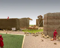 At KANEKO's Creative Camp, early student models translate material studies into spatial experience, where rammed earth walls begin to define enclosure, movement, and scale. Photo courtesy RDG Planning & Design