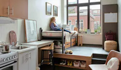 Shafer Hall Renovation at Eastern Connecticut State University in Willimantic, Conn., where Micro-housing units are often an excellent fit for graduate students. Photo courtesy Stantec