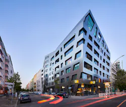 Sapphire by Studio Libeskind features a porcelain facade from Ceramics of Italy manufacturer.
