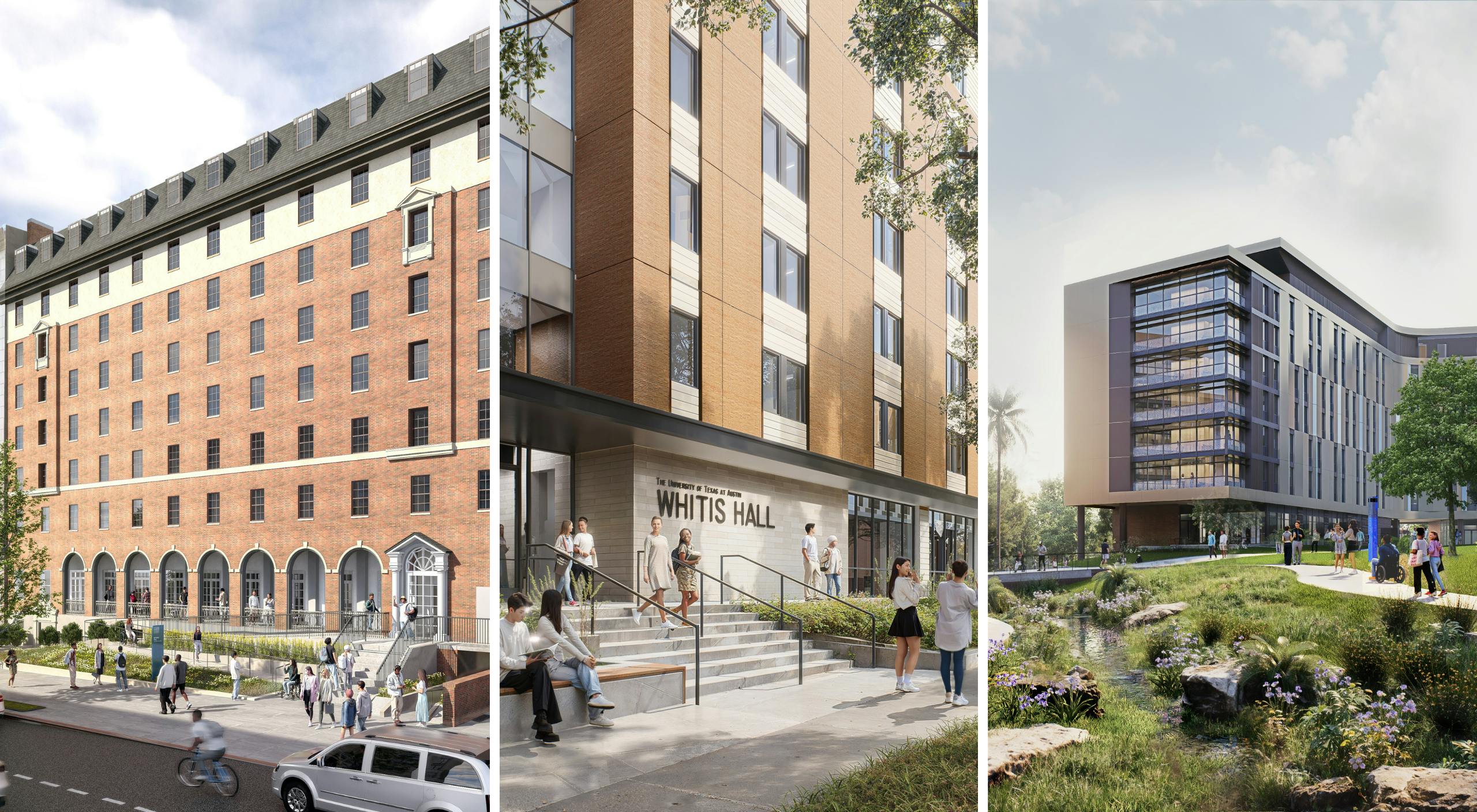 Whether it is through community building or resource conservation, sustainability is at the forefront of student housing projects. Image courtesy Clark Nexsen