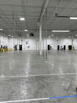 An existing warehouse shell provides scale and flexibility, but lacks the environmental control and infrastructure required for radiopharmaceutical manufacturing. Photo courtesy RDG Planning & Design