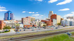 Durham, North Carolina, USA downtown cityscape. Durham, North Carolina, USA downtown city skyline in the afternoon.