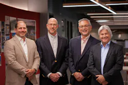From left to right: Logan Meeks (President, A2H), Scott Rozanski (Principal, SpiritArchitecture Group), Jim Langford (Principal, SpiritArchitecture Group), and Pat Harcourt (CEO, A2H). Photo courtesy A2H