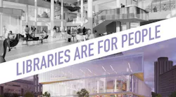 As gathering places for ideas, information, and inspiration, academic libraries can connect a campus to its community. Image courtesy GBBN