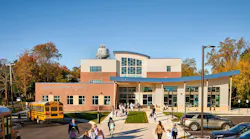 SEI was the architect for Beach Elementary, a new LEED Silver-certified replacement school for Calvert County Public Schools. Balancing sustainability, functionality, and civic pride, the school's design features a central educational tower with sweeping views of the Chesapeake Bay. Photo © Judy Davis, StudioHDP