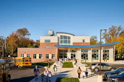 SEI was the architect for Beach Elementary, a new LEED Silver-certified replacement school for Calvert County Public Schools. Balancing sustainability, functionality, and civic pride, the school's design features a central educational tower with sweeping views of the Chesapeake Bay. Photo © Judy Davis, StudioHDP