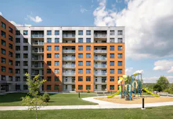 Habitation Léon-Deschamps in Sherbrooke, Quebec, Canada, developed by Le Parallèle de l'Habitation Sociale, won the competition's international recognition category. Photo courtesy Phius