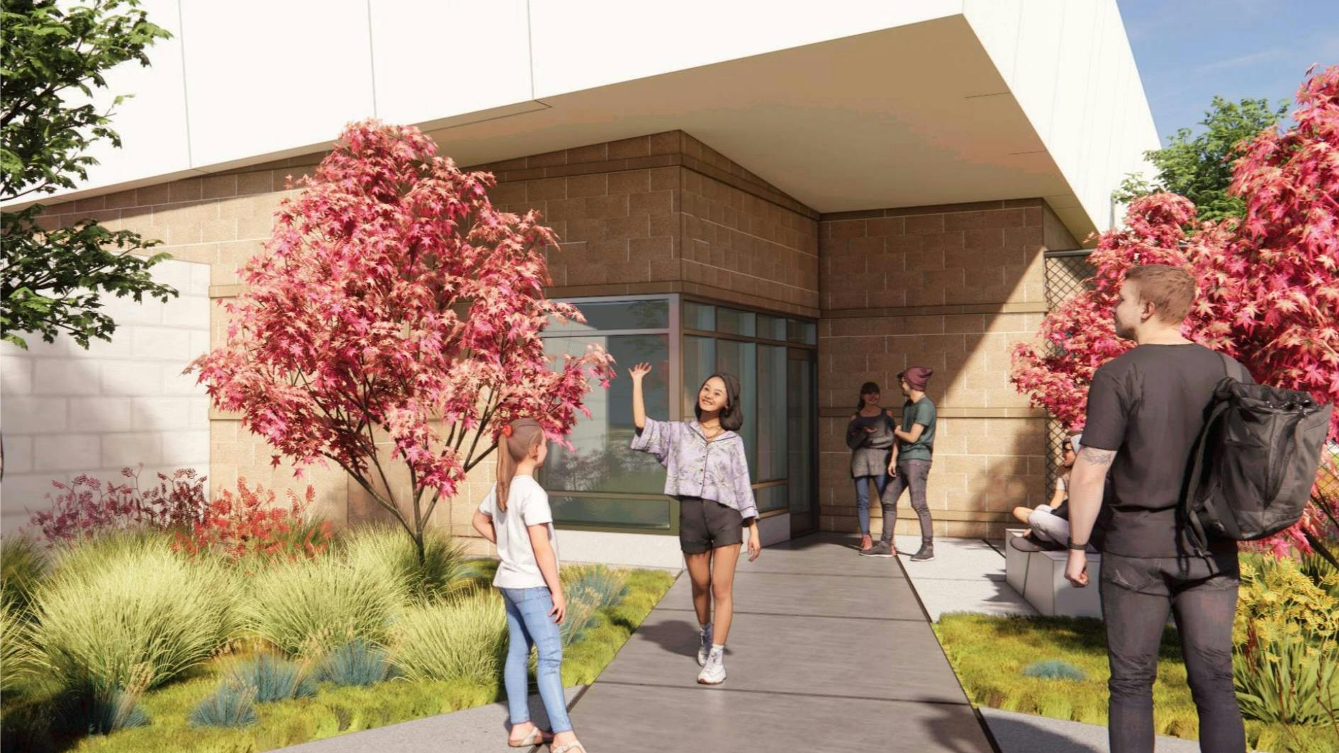 Schools prioritizing wellness and healthcare do so based on a fundamental truth: A strong, proven connection exists between well-being and achieving desired outcomes. Rendering courtesy HMC Architects