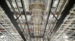 Modular MEP pipe rack assembly installed onsite as part of a data center modular construction project. Photo © Weldon Brewster Photography